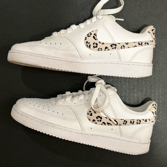 Nike Shoes - Nike Court Vision Low Cheetah Print Swoosh Size 6.5
